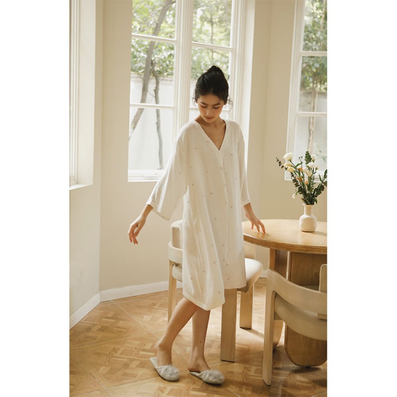 Maternity Wear - Zachte, ademende viscose loungejurk voor dames