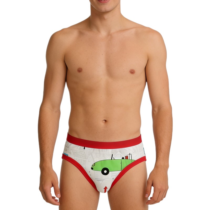 Diapering - Heren slipjes met schattig cartoonpatroon, puur