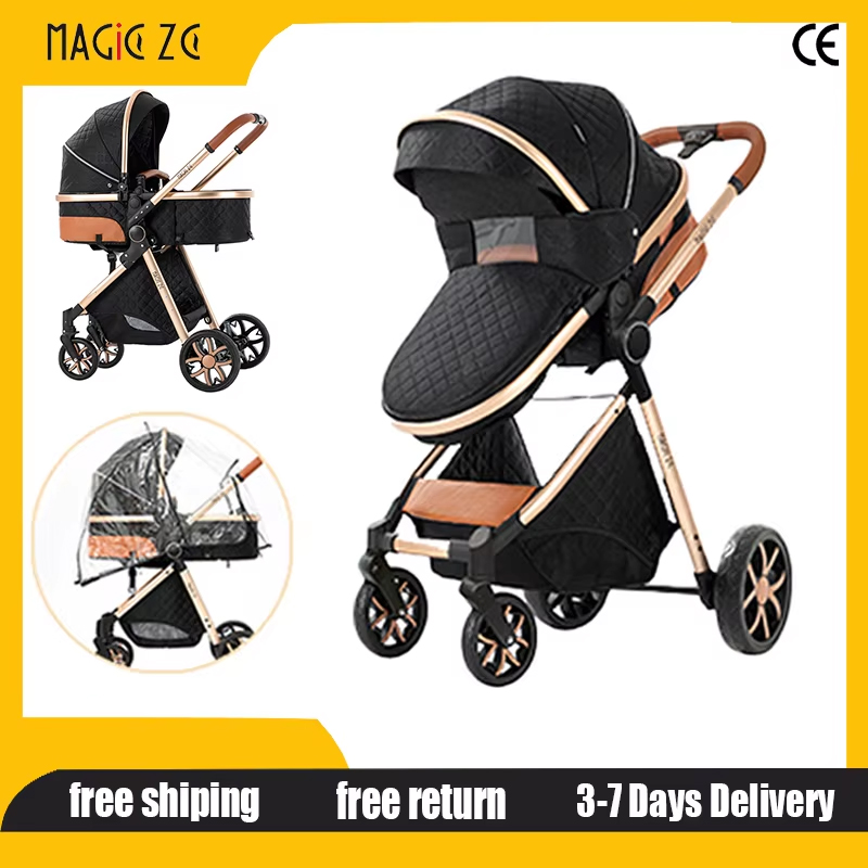 Lightweight Foldable Baby Stroller Compact - 2-in-1 Babywandelwagen Compacte Lichtgewicht Buggy Opvouwbare