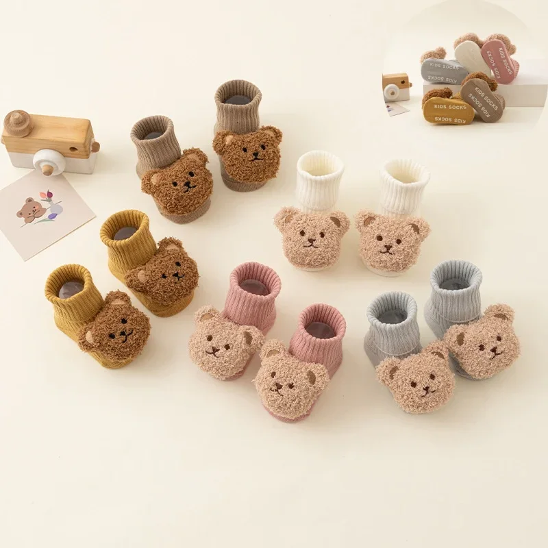 Unisex Baby Socks Non Slip - Warme Baby Sok Zoete Cartoon Speelgoed