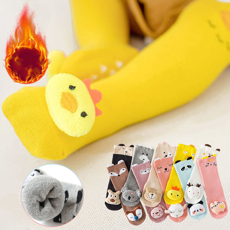 Unisex Baby Socks Non Slip - Winter Dikke Katoenen Kinderen Lange Sokken