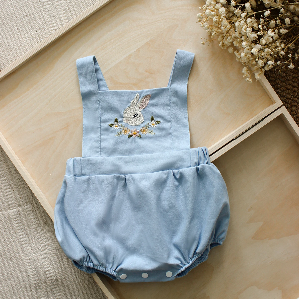 Zomer pasgeboren baby meisjes  - Baby Summer Linen Sleeveless Jumpsuit recensie en prijs